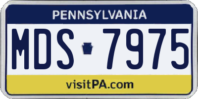 PA license plate MDS7975