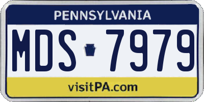 PA license plate MDS7979