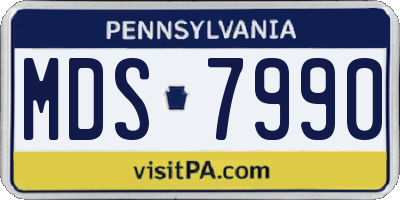 PA license plate MDS7990