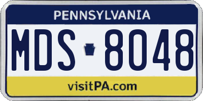 PA license plate MDS8048