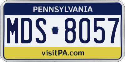 PA license plate MDS8057