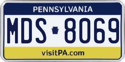 PA license plate MDS8069
