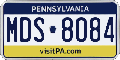 PA license plate MDS8084