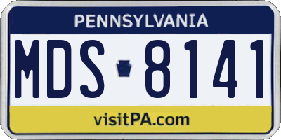 PA license plate MDS8141