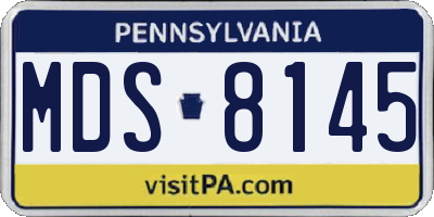 PA license plate MDS8145