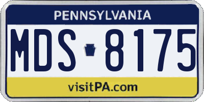 PA license plate MDS8175