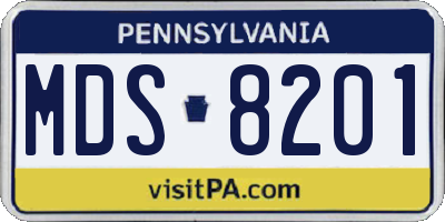 PA license plate MDS8201