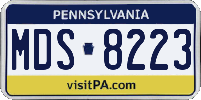PA license plate MDS8223