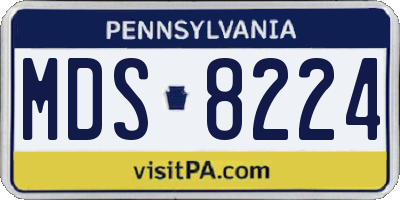 PA license plate MDS8224