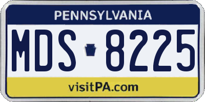 PA license plate MDS8225