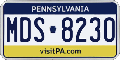 PA license plate MDS8230