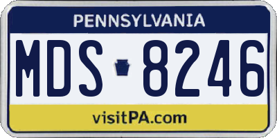 PA license plate MDS8246
