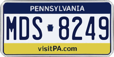 PA license plate MDS8249