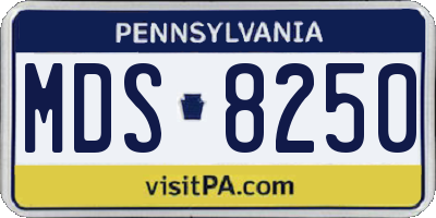 PA license plate MDS8250