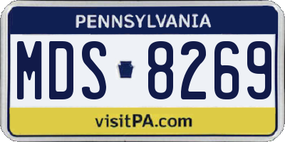 PA license plate MDS8269