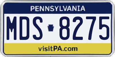 PA license plate MDS8275