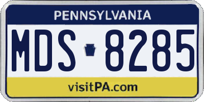 PA license plate MDS8285
