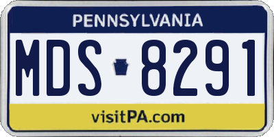 PA license plate MDS8291