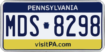 PA license plate MDS8298