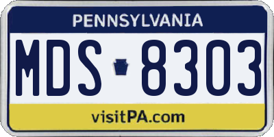 PA license plate MDS8303