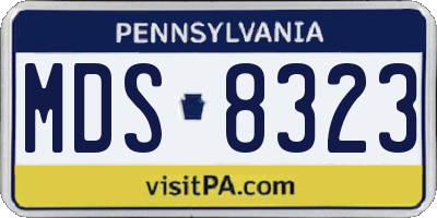PA license plate MDS8323