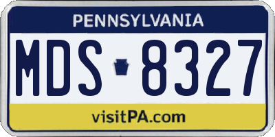 PA license plate MDS8327