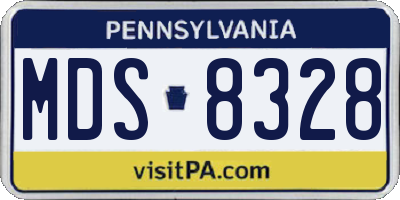 PA license plate MDS8328