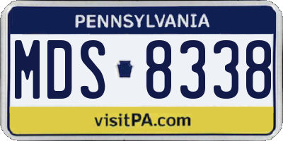 PA license plate MDS8338