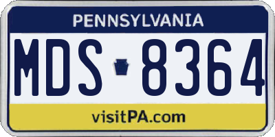 PA license plate MDS8364