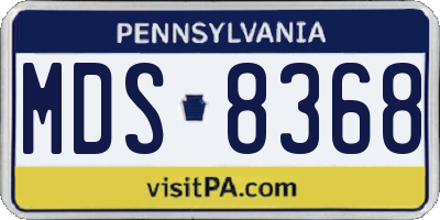 PA license plate MDS8368