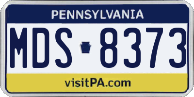 PA license plate MDS8373