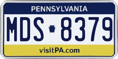 PA license plate MDS8379