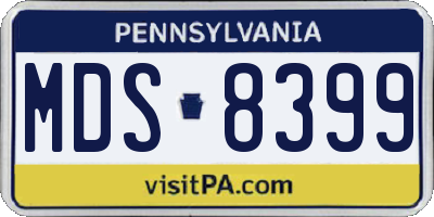 PA license plate MDS8399