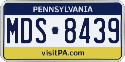 PA license plate MDS8439