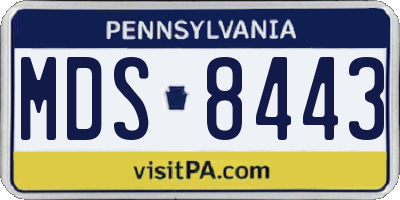 PA license plate MDS8443