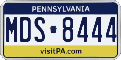 PA license plate MDS8444