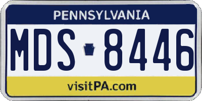 PA license plate MDS8446