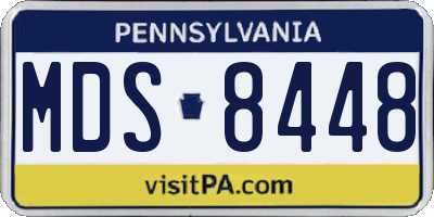 PA license plate MDS8448