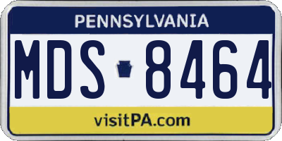 PA license plate MDS8464