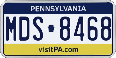 PA license plate MDS8468