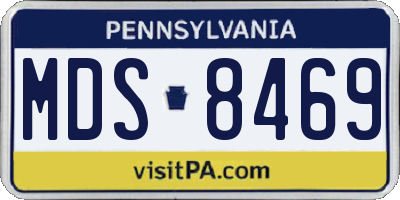 PA license plate MDS8469