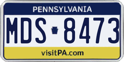 PA license plate MDS8473