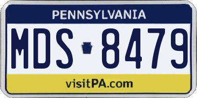 PA license plate MDS8479