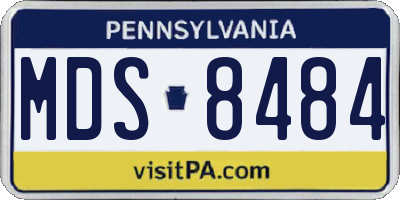 PA license plate MDS8484