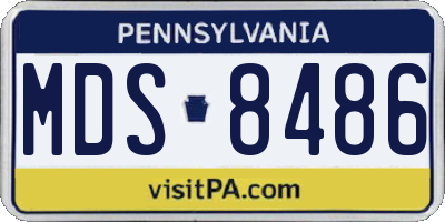 PA license plate MDS8486