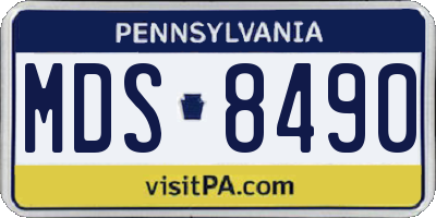 PA license plate MDS8490