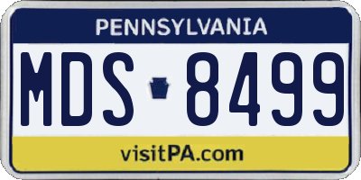 PA license plate MDS8499