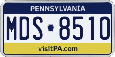 PA license plate MDS8510