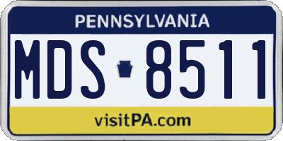 PA license plate MDS8511
