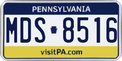PA license plate MDS8516